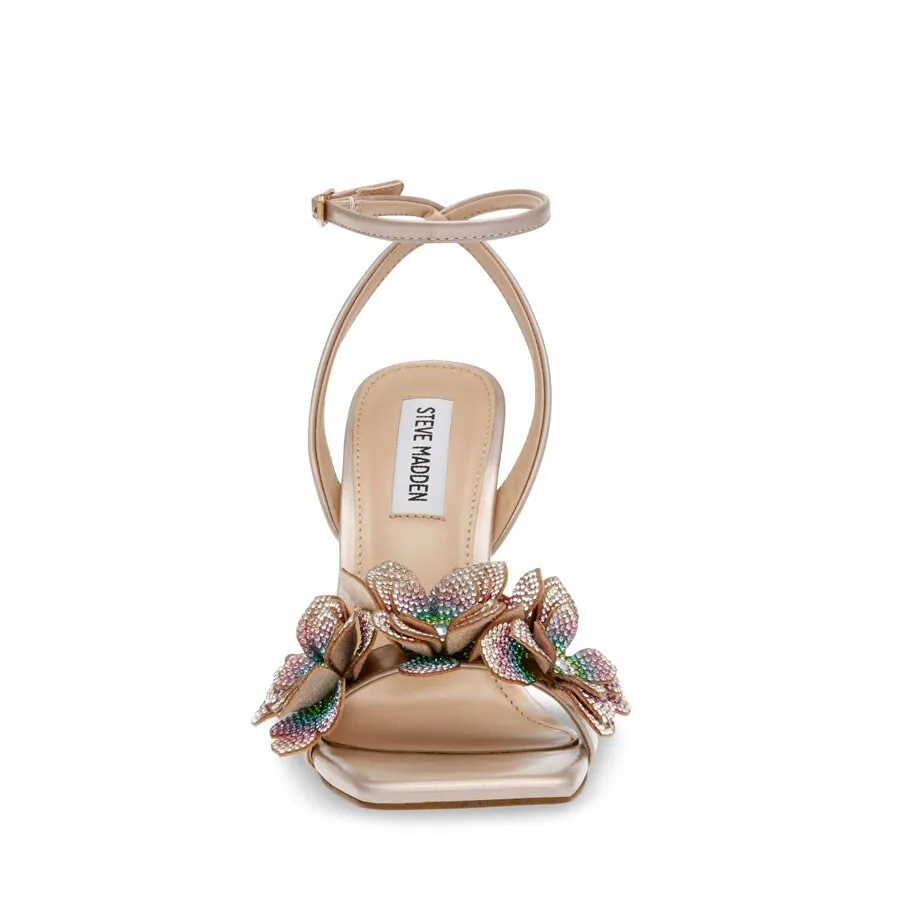 Ulyana Rainbow Metallic Floral Heel Sandal