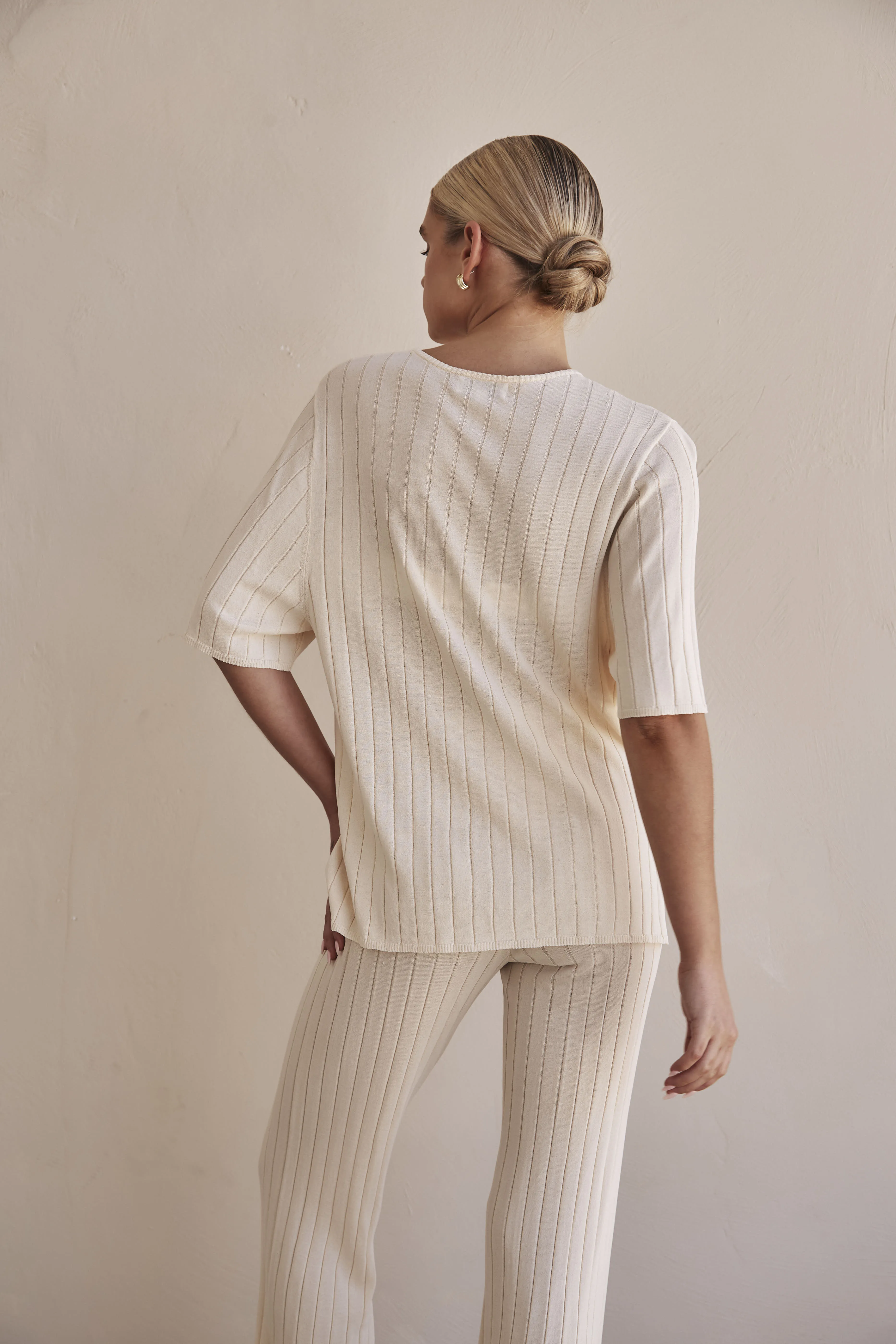 Venice Knit Pant (Cream)