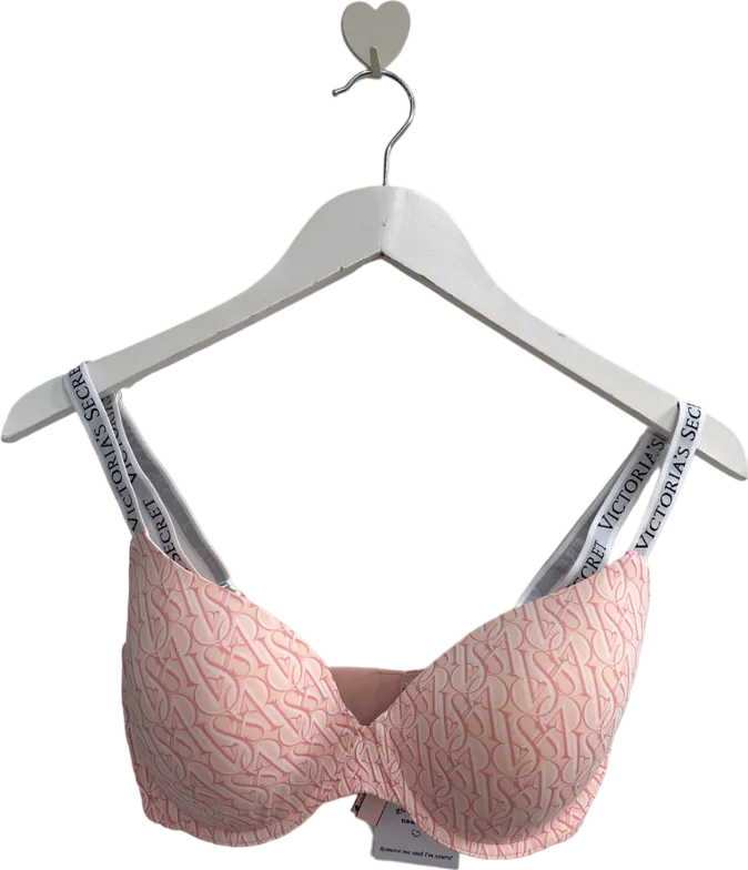 Victoria's Secret Pink Logo T Shirt Bra UK 32DDD